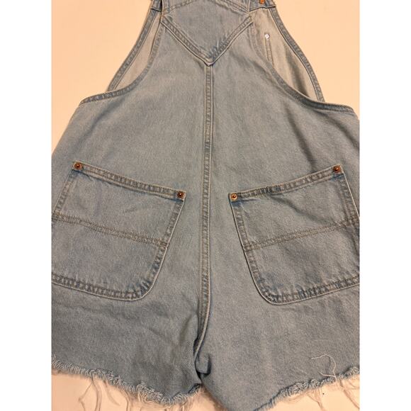 Old Navy Women's Denim Shortalls Size M Light Wash Overall 100% Cotton - Picture 5 of 6